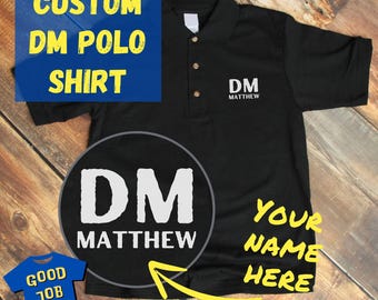 Personalized DM Polo Shirt for Dungeon Masters, DnD Player Gifts, DM Accessories, Fathers Day Gifts for Husband and Dad