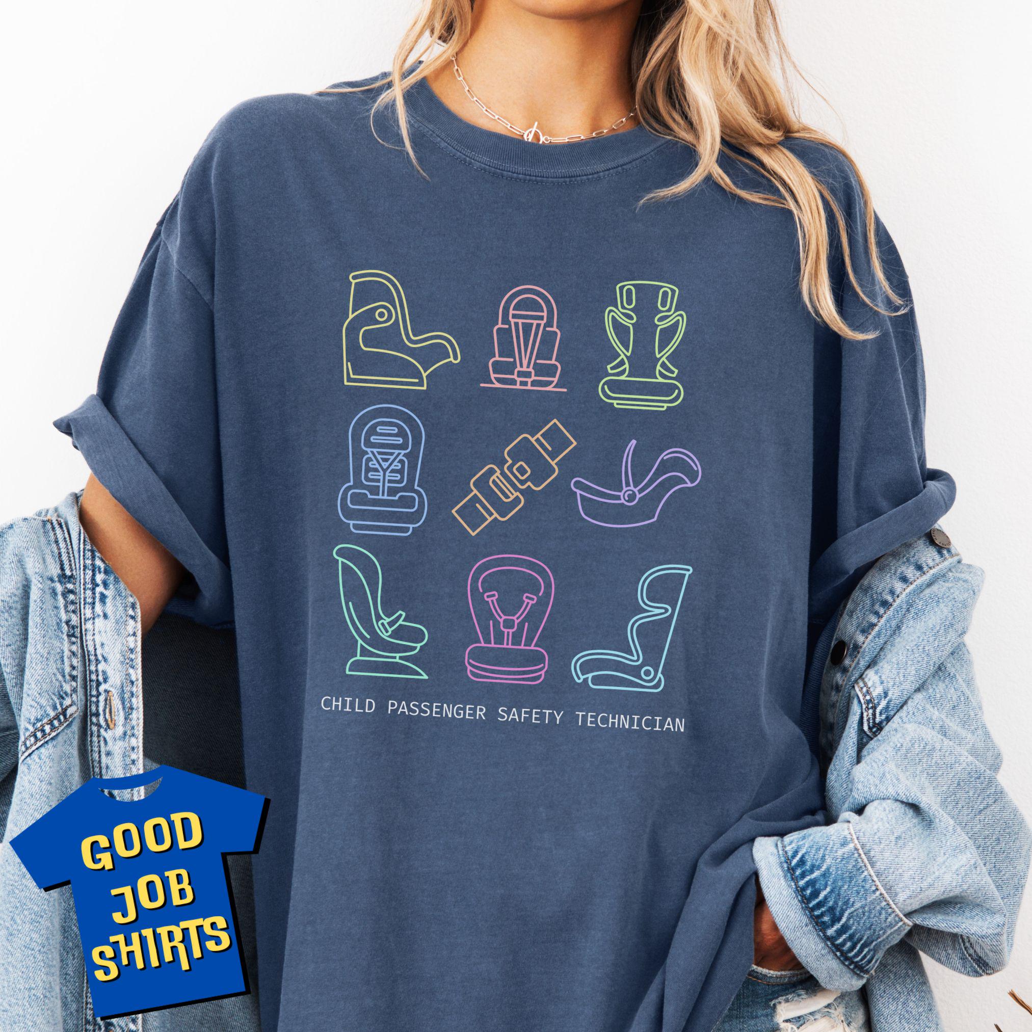 CPST Shirt With Rainbow Car Safety Seats, Child Passenger Safety ...