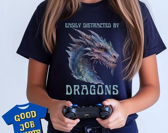 Dragon Kids Shirt: Cotton T-Shirt for Fantasy Fiction Readers and DnD Players Ages 7-14