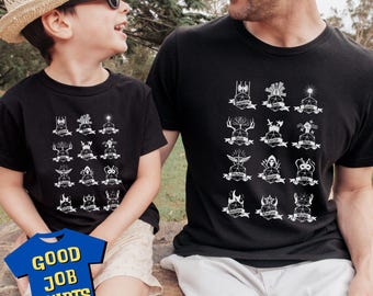 Matching DnD Shirt: Dungeons and Dragons Class T-Shirt for Kids and Adults in Black