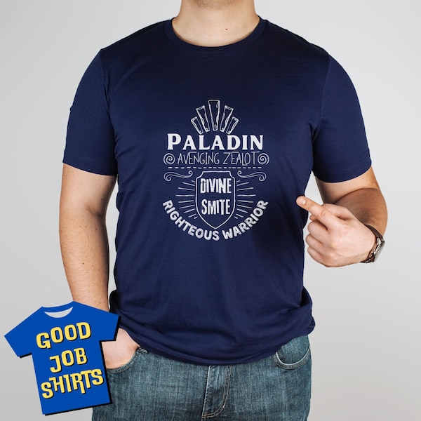 DnD Paladin Shirt for DnD Group Shirt, DM Gift, D&D Player Gifts, DnD T Shirts for DnD Themed Gifts, DnD Shirt 3XL, DnD Gifts for Boyfriend