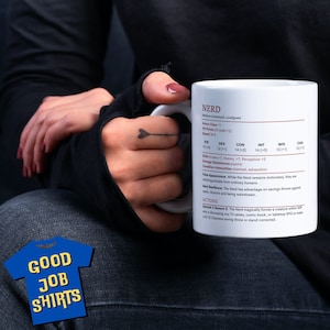 Funny DnD Coffee Mug for Dungeons and Dragons, Nerd Stat Block Mug, DnD Player Gift, Dungeon Master Gift Ideas, D&D RPG Gifts for Pathfinder