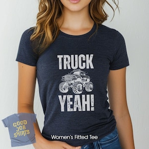 Womens Monster Truck Shirt, Funny Monster Truck T-Shirt, Slim Fit Ladies Monster Truck TShirt, Motor Sport, Monster Jam, Monster Truck Mom Bild 1