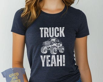 Womens Monster Truck Shirt, Funny Monster Truck T-Shirt, Slim Fit Ladies Monster Truck TShirt, Motor Sport, Monster Jam, Monster Truck Mom