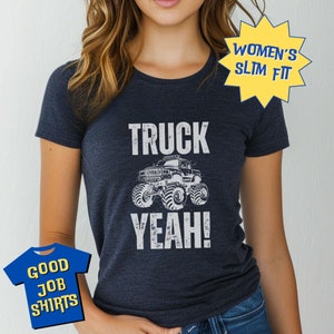 Womens Monster Truck Shirt, Funny Monster Truck T-Shirt, Slim Fit Ladies Monster Truck TShirt, Motor Sport, Monster Jam, Monster Truck Mom