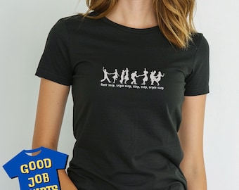 Lindy Hop TShirt for Lindy Hoppers, Fitted Womens, West Coast Swing Dancers, Jazz Dance Shirt, Swing Dance Teacher Gifts, Swing Out Shirts