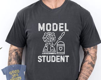 Wargaming Shirt for Back to School Students: Model Student Comfort Colors® T-Shirt for Miniature Painters and Wargamers