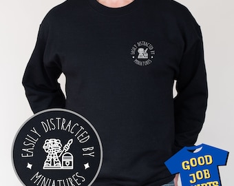 Wargamer Sweatshirt for Tabletop Strategy Game Players, Hobbyist Crafter or RPG Player, Model Painter Gift Ideas, Hammer Minis Miniatures