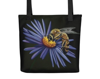 Tote Bag - Sweet Nectar - Bee on Daisy