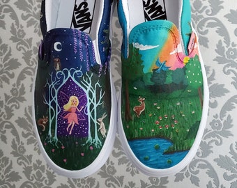 Vans Shoes - Custom Hand Painted - Little Kid Sizes - Made to Order