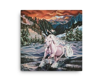 Northern Unicorn Canvas