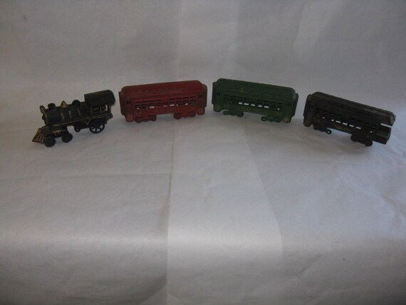 vintage metal train set