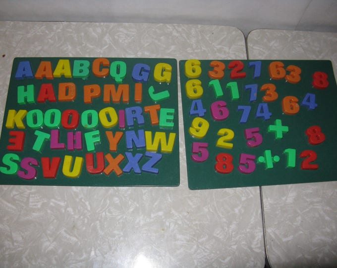 Plastic Letters and Numbers With Boards Etsy