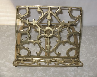 Brass book holder stand metal adjustable angle