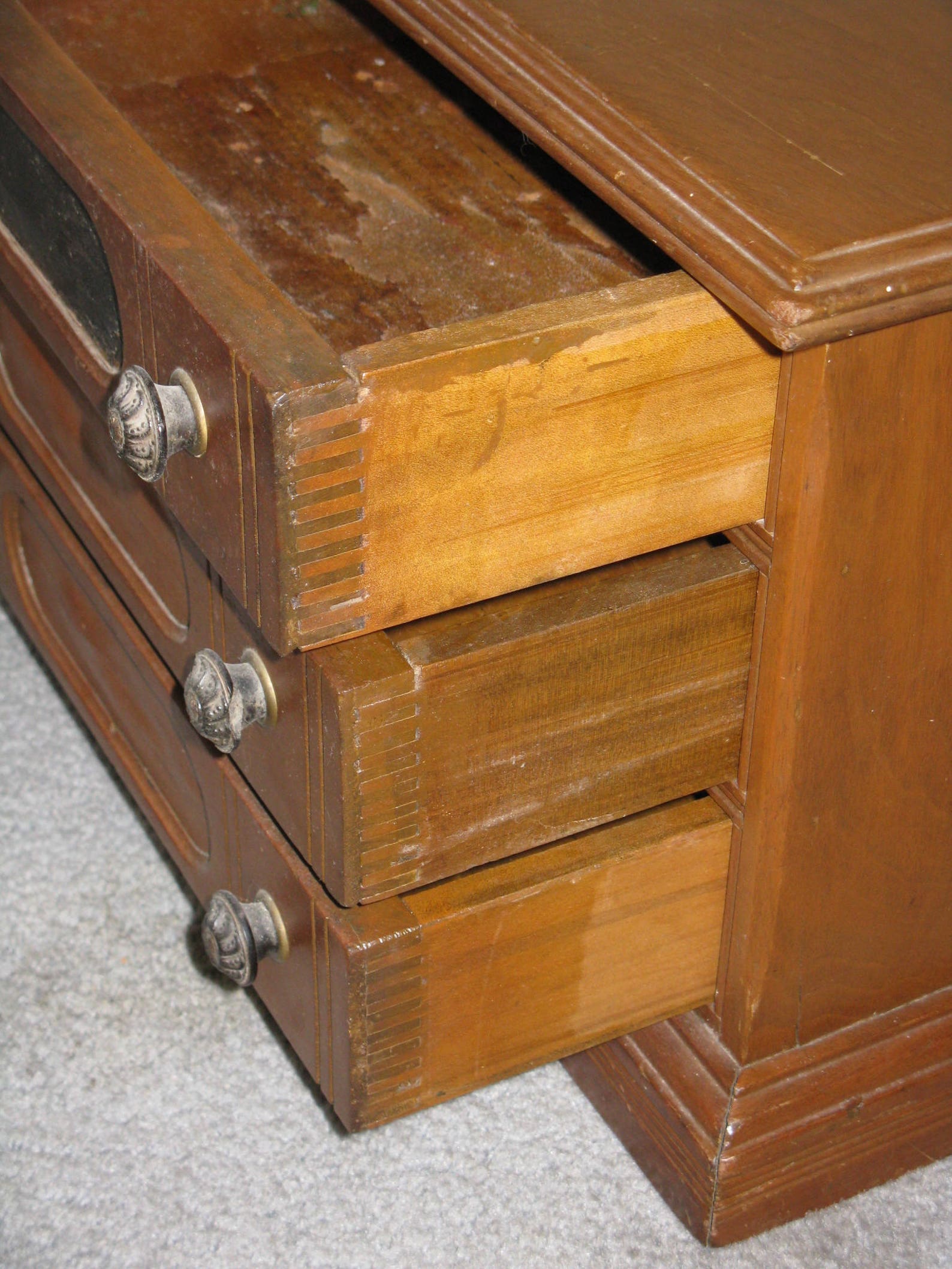 Antique spool chest original knobs six drawers storage Etsy