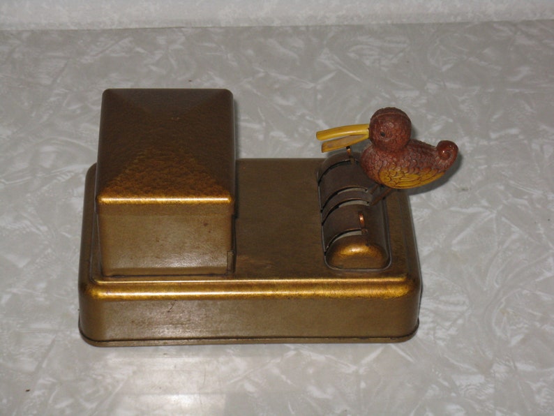 Vintage/antique cigarette dispenser metal bird Etsy