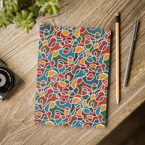 Colorful Scribble Art Softcover Journal | Bright Abstract Doodle
