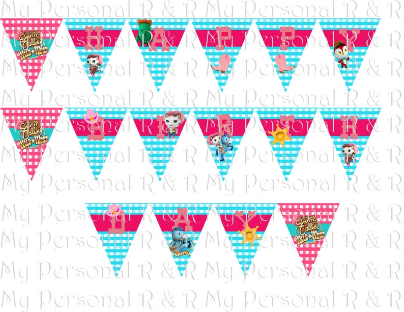 Sheriff Callie Happy Birthday Printable Banner - Etsy