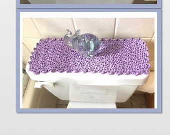 Lavender Runner Crocheted for Tank/'Tabletop/Guest Towel, Multi-Use, 7" X 16-17""
