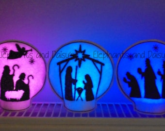 Nativity Tea Light Set Design file.