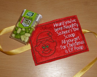PERSONALISED CHRISTMAS SWEET PARTY BAG ELF KISSES STICKERS LABELS #1