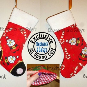 Satin Stitch Toe Stocking with All Round Cuff Design file