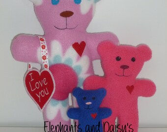 Teddy with Heart Stuffies Toy Embroidery design file