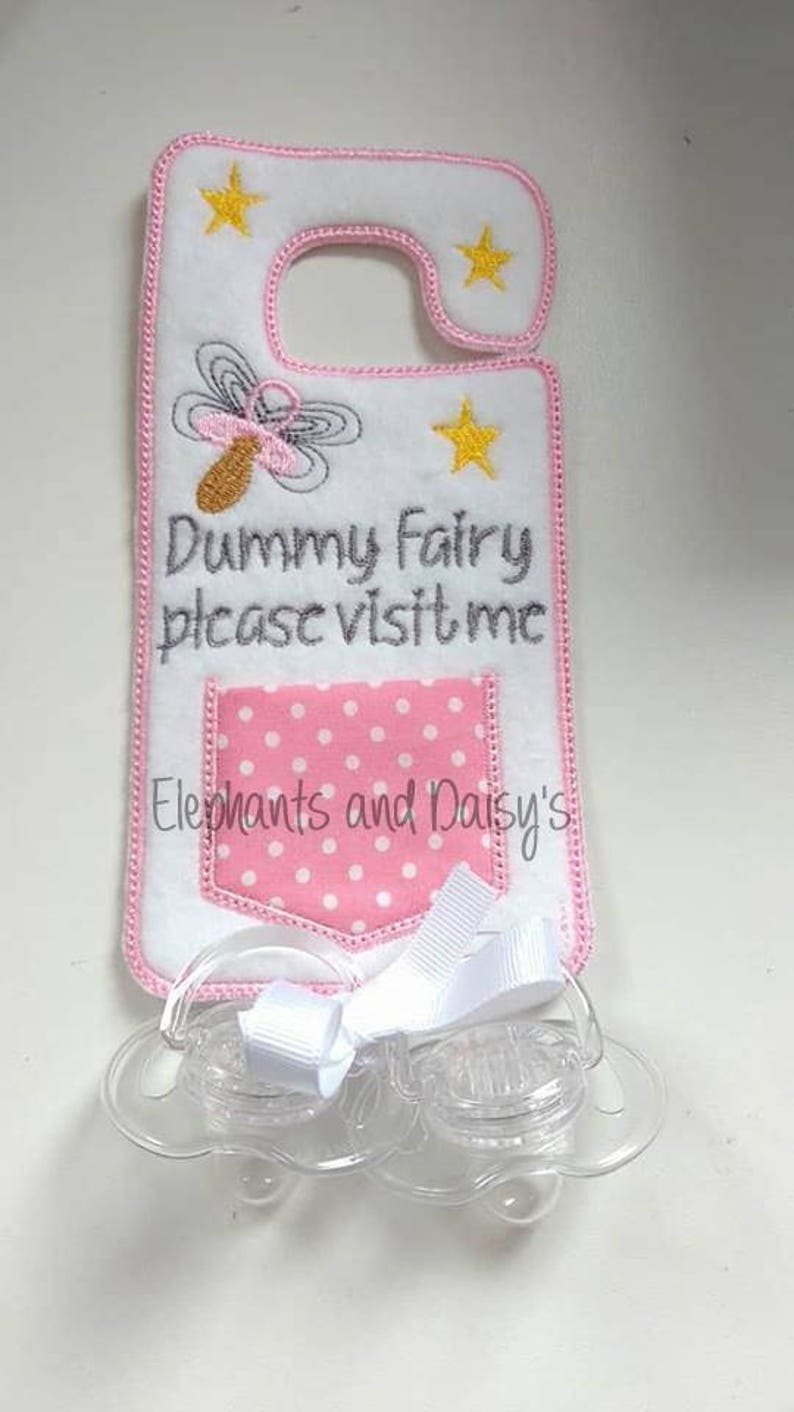 Dummy Paci Binky Fairy Door Hanger Embroidery Design File Etsy UK