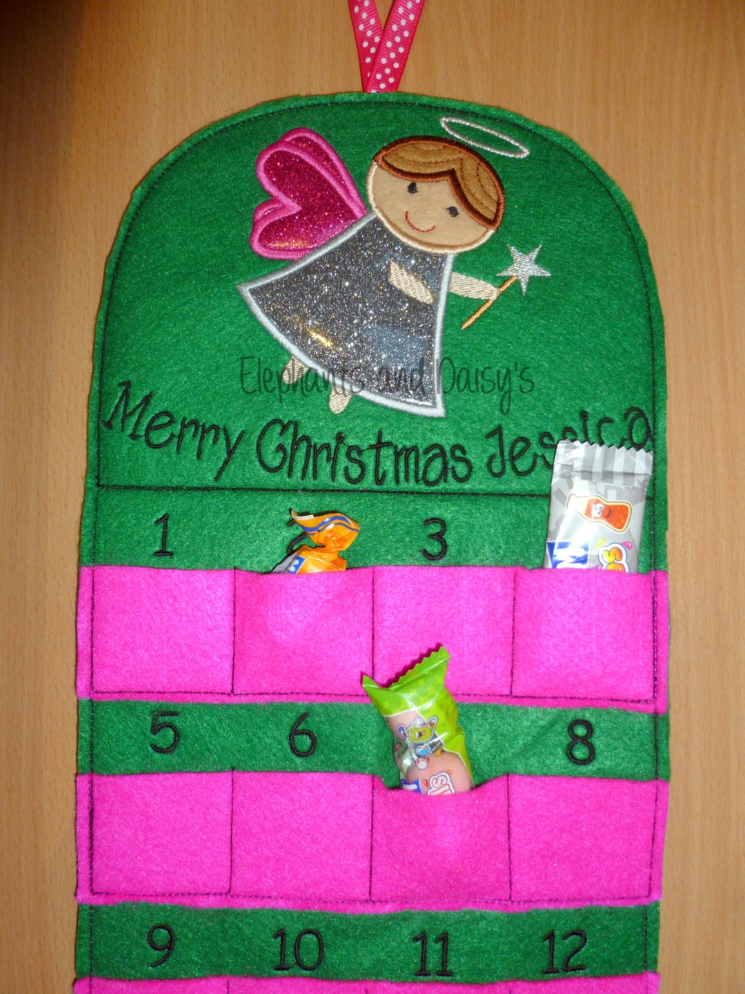 Advent Calendar Angel Embroidery Design File Etsy