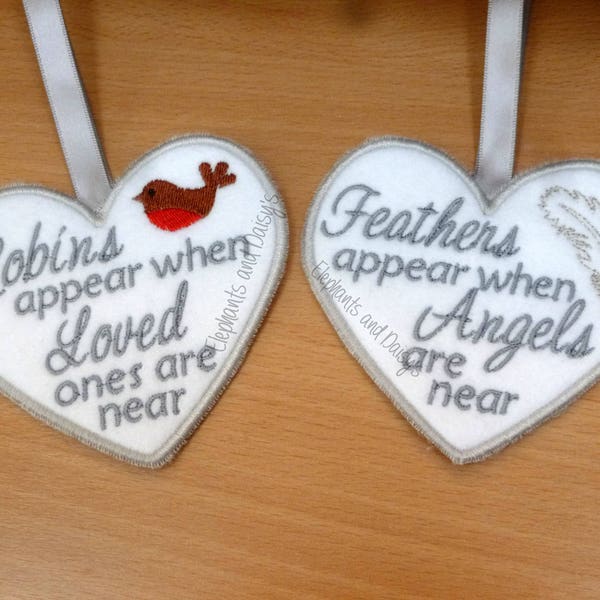 Robins and Feathers Appear Set Embroidery design file