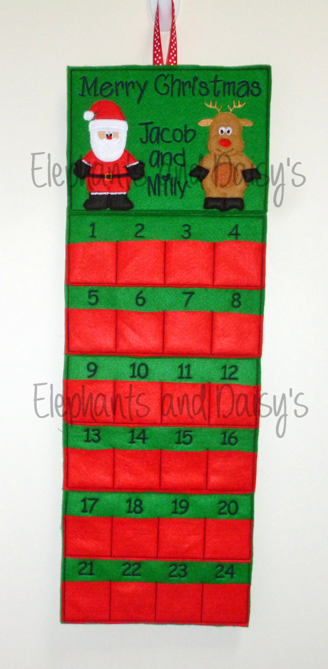 Advent Calendar Embroidery design file Etsy