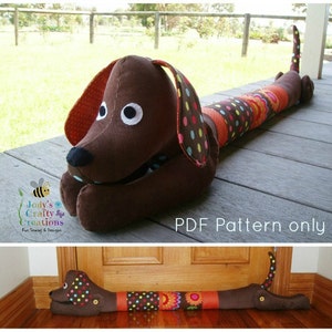 Drafty the Door Sausage Dog PDF Pattern