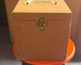 Brown Tweed PlatterPak 7” Vinyl Record Box
