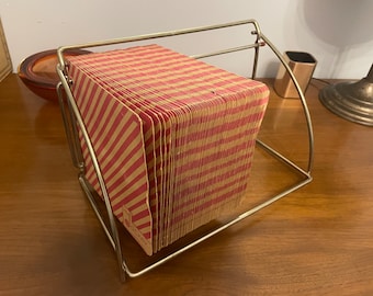 SUPER RARE Metal 7” 45 Vinyl Record Rack with Sleeves