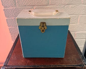 Blue & White 7” Record Box