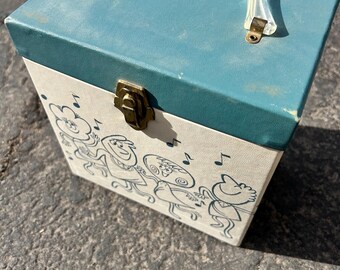 Blue & White 7” Vinyl Record Box