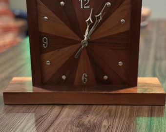 Vintage Handmade Wooden Clock