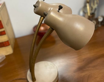 Mid-Century Double Gooseneck Desk Lamp || One/Two Light Option