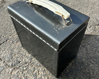 Pristine Brown Pleather  7” Vinyl Record Box