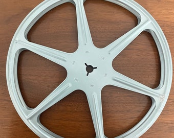 Vintage 6" Blue Film Reel and Canister