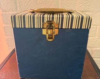 Rare Blue & Stripe 7” Record Box