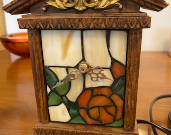 Antique Stained Glass Clock