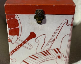 Super Rare PlatterPak Red & White 7” Vinyl Record Box!