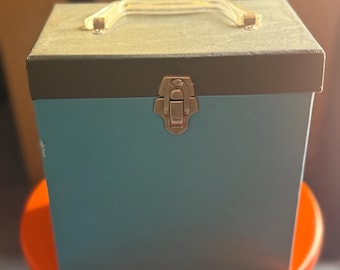 Black & Teal 7” Vinyl Record Box
