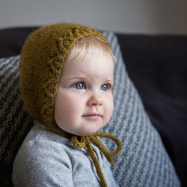 CARIS Baby Toddler Bonnet Knitting Pattern PDF