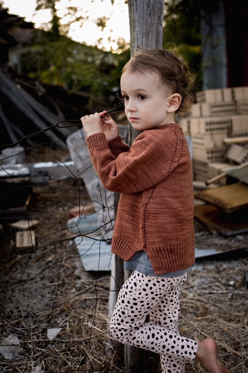 VEM Baby Toddler Child Knit Sweater Bobble Jumper Pattern PDF image 3