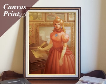 Canvas Princess Peach Print