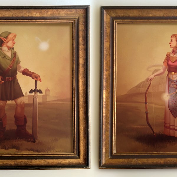 Combinación de láminas de Link y Zelda