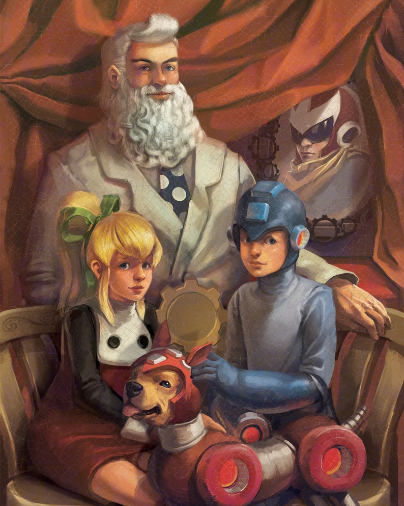 Megaman Family Portrait Print image 2