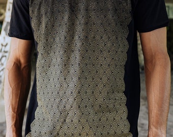Texture Shirt (Gold) / Sacred Geometry Clothing / Unisex Festival + Streetwear